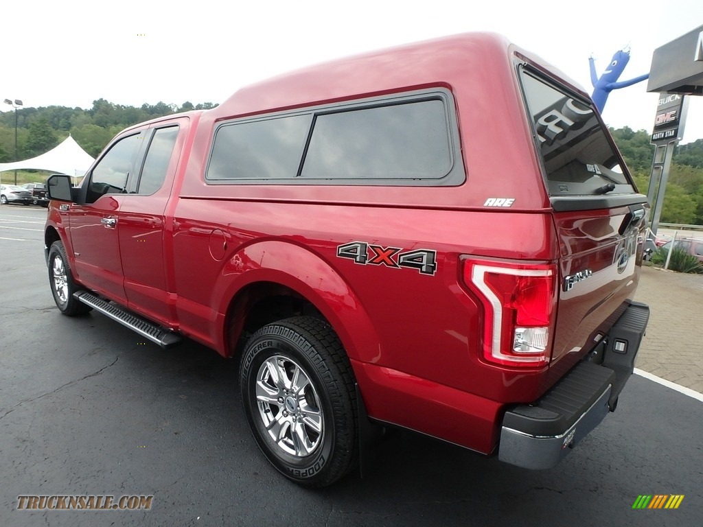 2017 F150 XLT SuperCab 4x4 - Ruby Red / Earth Gray photo #12