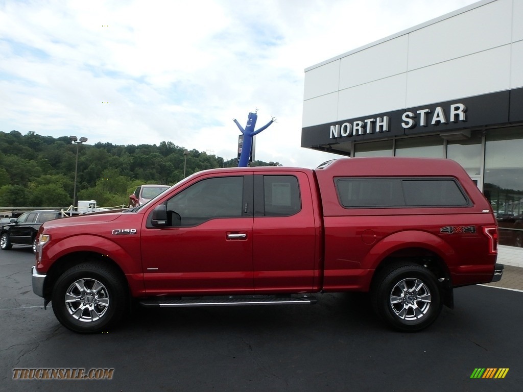 2017 F150 XLT SuperCab 4x4 - Ruby Red / Earth Gray photo #13