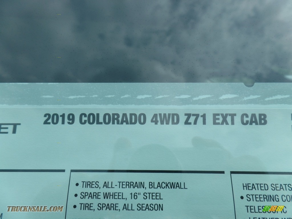 2019 Colorado Z71 Extended Cab 4x4 - Black / Jet Black photo #42