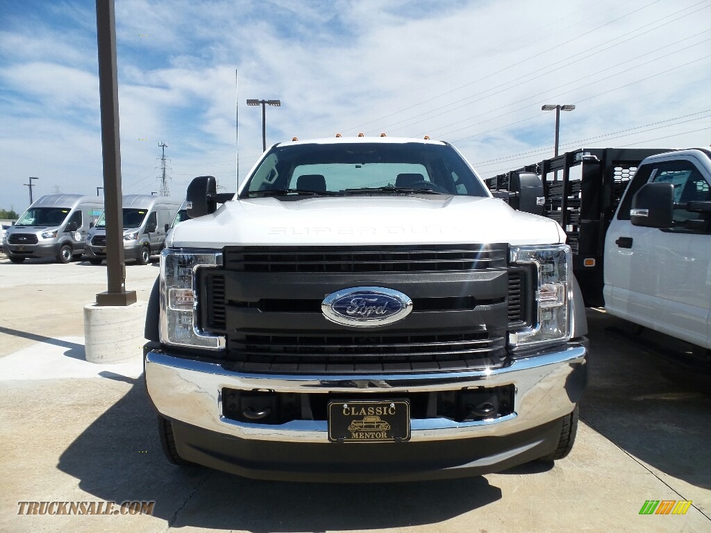 2019 F550 Super Duty XL Regular Cab 4x4 Chassis - White / Earth Gray photo #2
