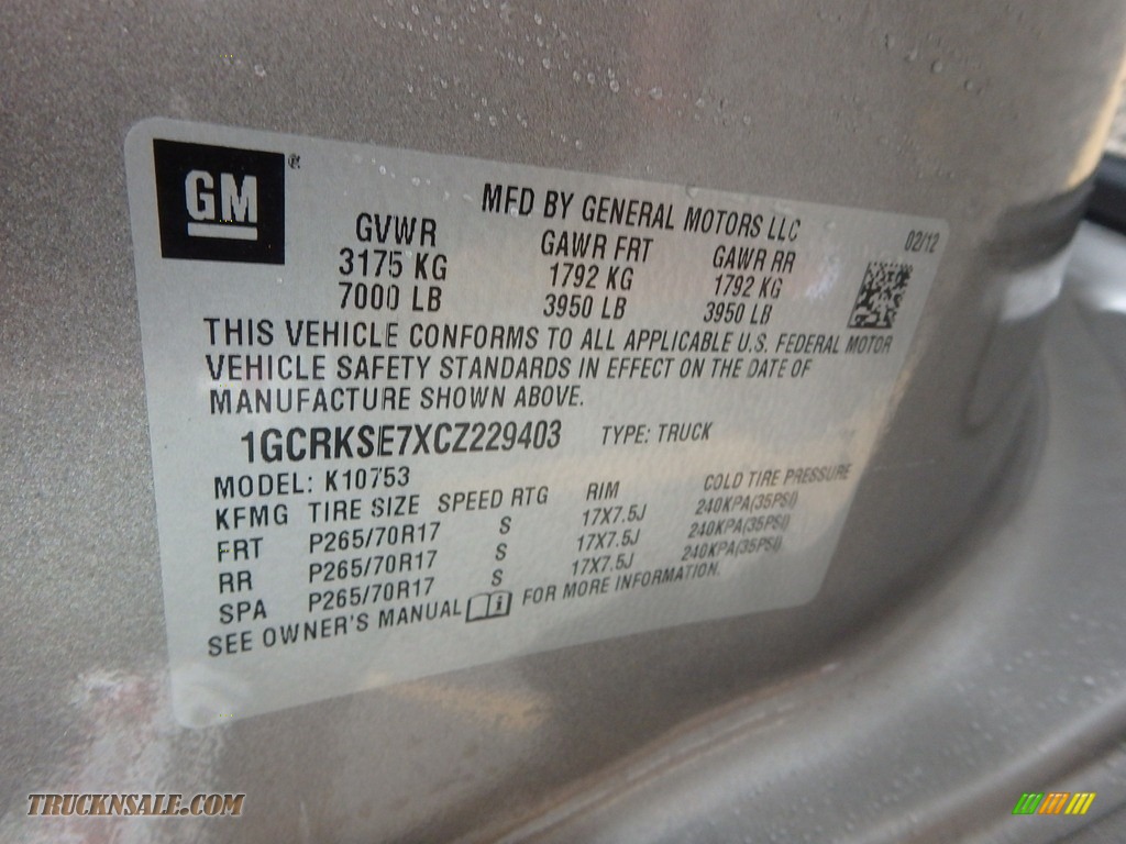 2012 Silverado 1500 LT Extended Cab 4x4 - Graystone Metallic / Ebony photo #24