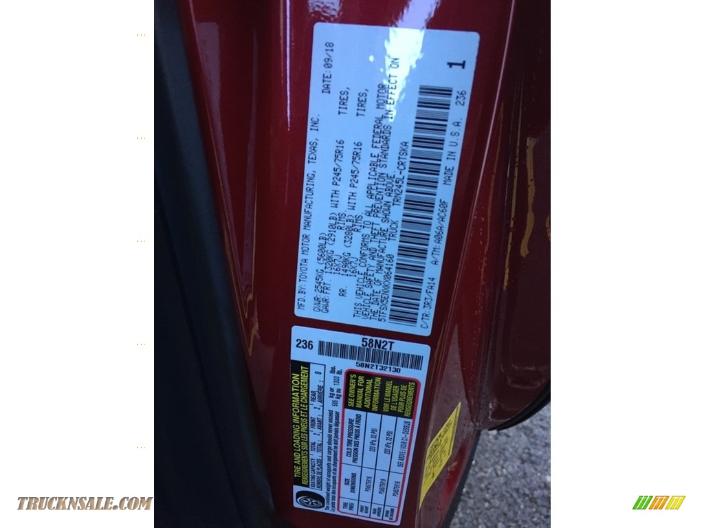 2019 Tacoma SR Access Cab 4x4 - Barcelona Red Metallic / Cement Gray photo #19