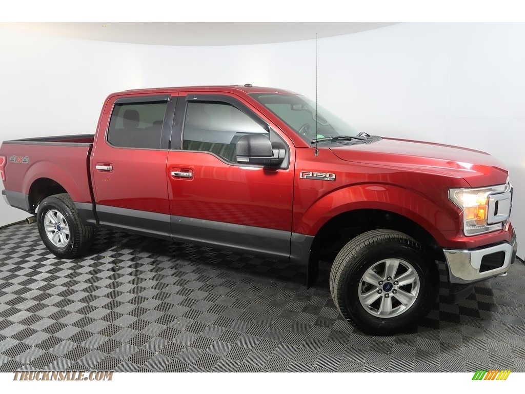 2018 F150 XLT SuperCrew 4x4 - Ruby Red / Earth Gray photo #6