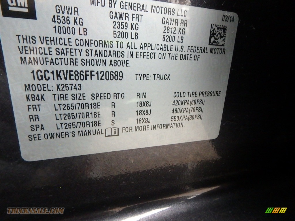 2015 Silverado 2500HD LT Crew Cab 4x4 - Tungsten Metallic / Jet Black photo #21