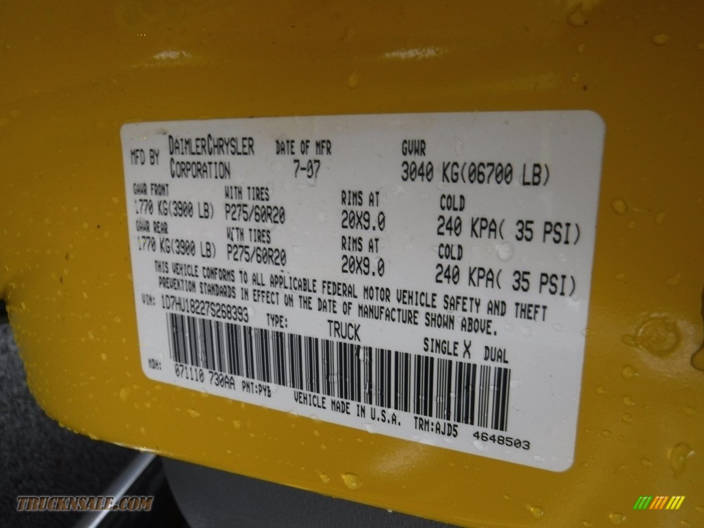 2007 Ram 1500 Laramie Quad Cab 4x4 - Detonator Yellow / Medium Slate Gray photo #24