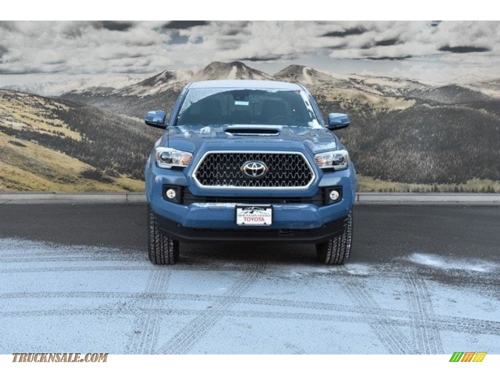 2019 Tacoma TRD Sport Double Cab 4x4 - Cavalry Blue / Cement Gray photo #2