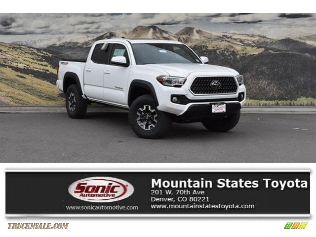 Super White / Cement Gray Toyota Tacoma TRD Off-Road Double Cab 4x4