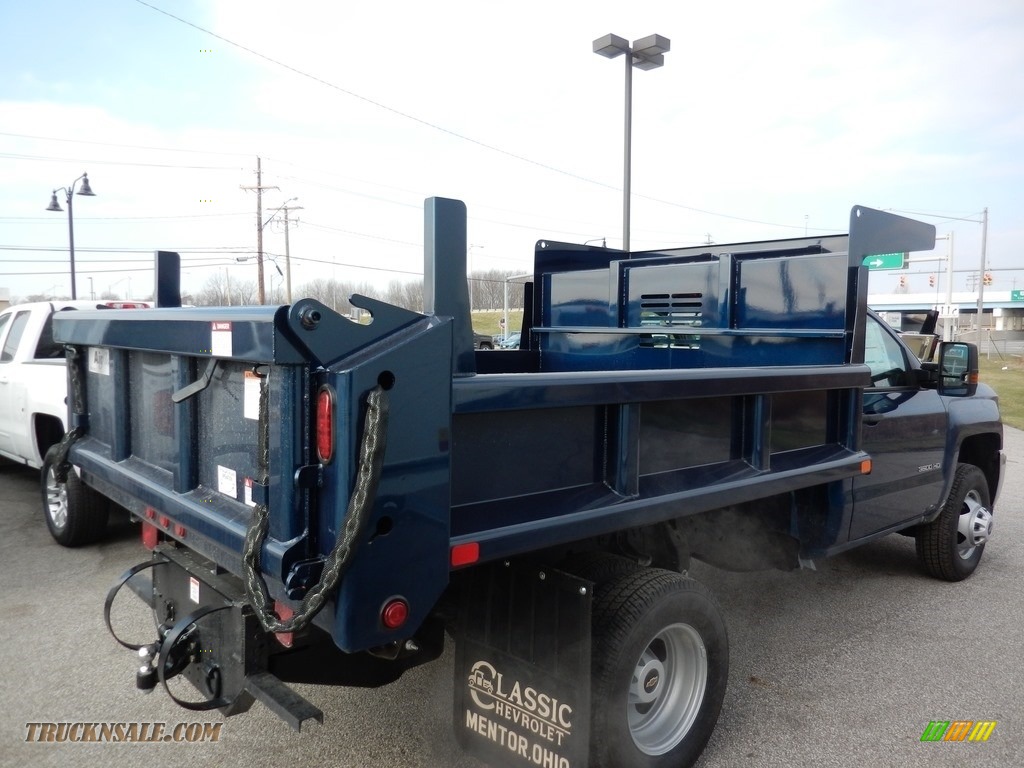 2019 Silverado 3500HD Work Truck Regular Cab 4x4 Dump Truck - Deep Ocean Blue Metallic / Dark Ash/Jet Black photo #4