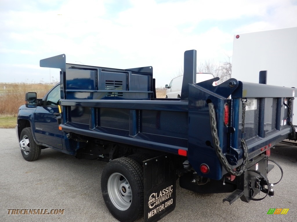 2019 Silverado 3500HD Work Truck Regular Cab 4x4 Dump Truck - Deep Ocean Blue Metallic / Dark Ash/Jet Black photo #5