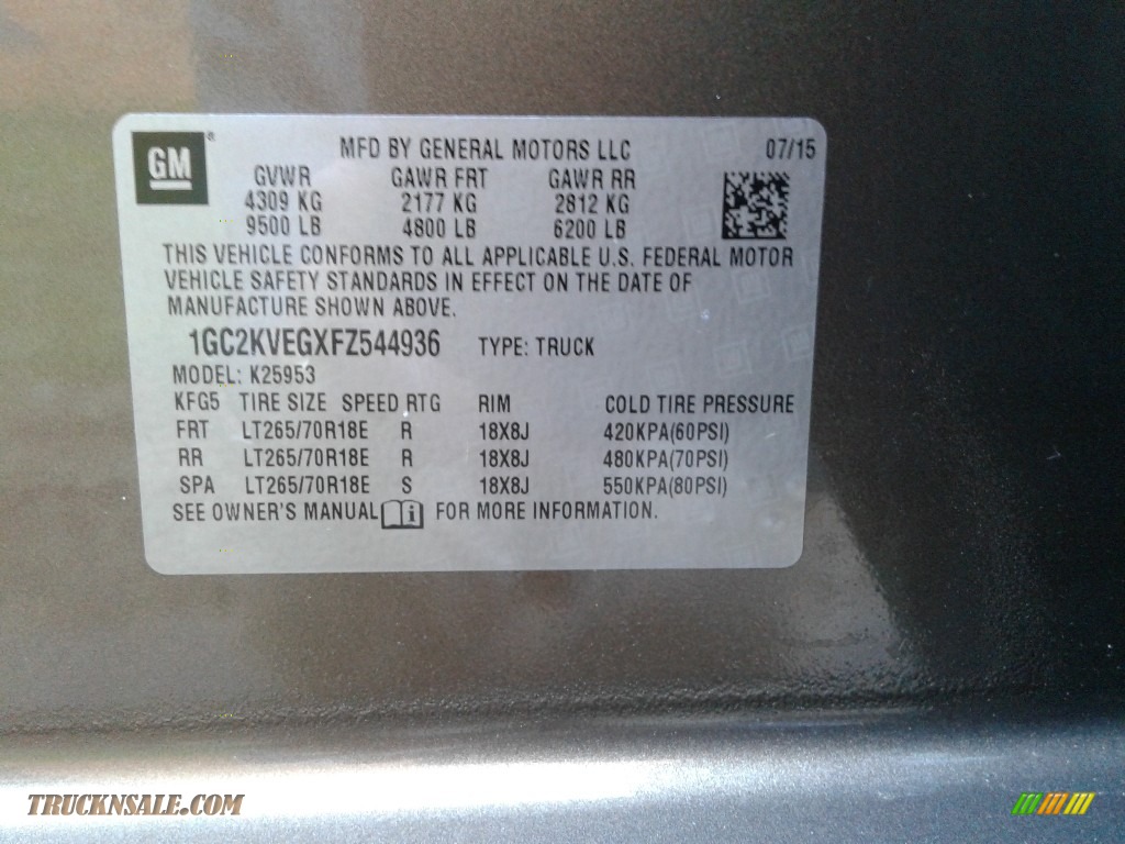 2015 Silverado 2500HD LT Double Cab 4x4 - Brownstone Metallic / Jet Black photo #29