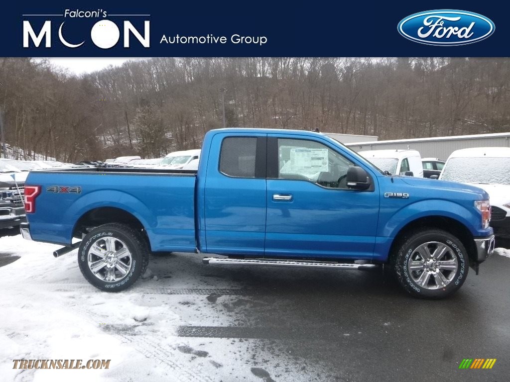 Velocity Blue / Earth Gray Ford F150 XLT SuperCab 4x4
