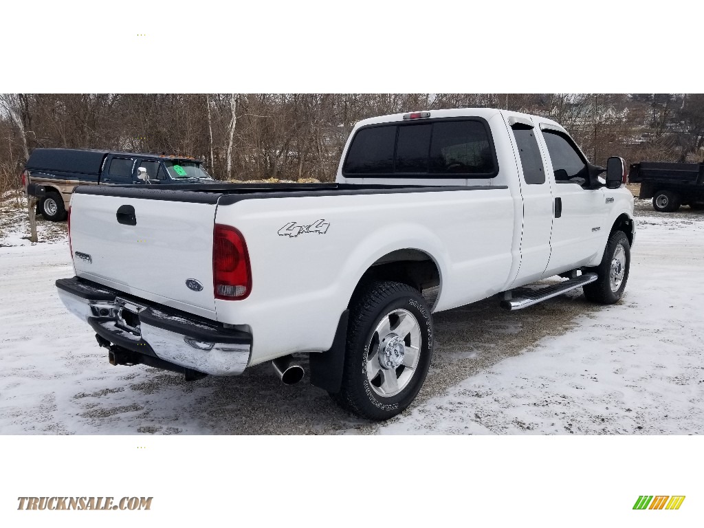 2007 F250 Super Duty Lariat SuperCab 4x4 - Oxford White Clearcoat / Black Leather photo #7
