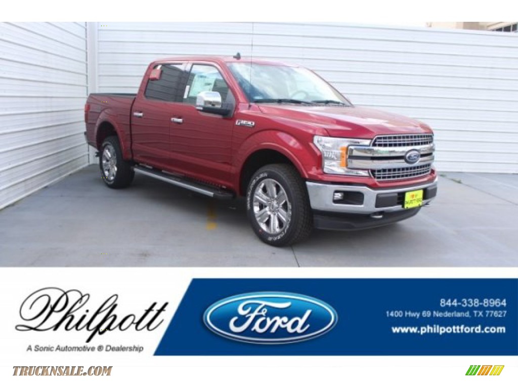 2019 F150 Lariat Sport SuperCrew 4x4 - Ruby Red / Earth Gray photo #1