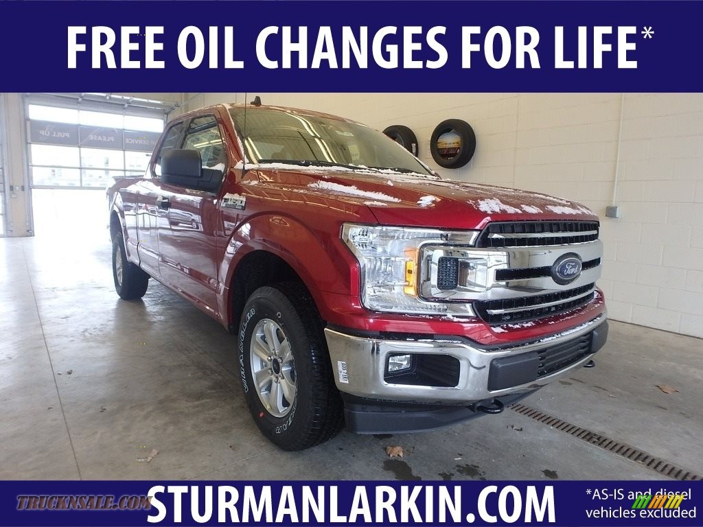 2019 F150 XLT SuperCab 4x4 - Ruby Red / Earth Gray photo #1