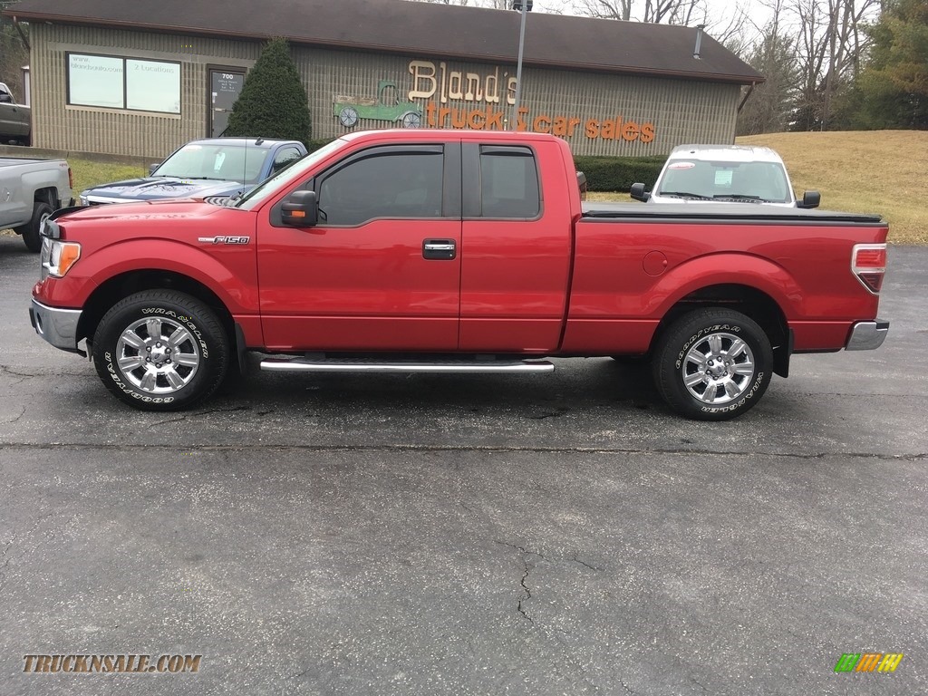 2012 F150 XLT SuperCab - Red Candy Metallic / Steel Gray photo #2