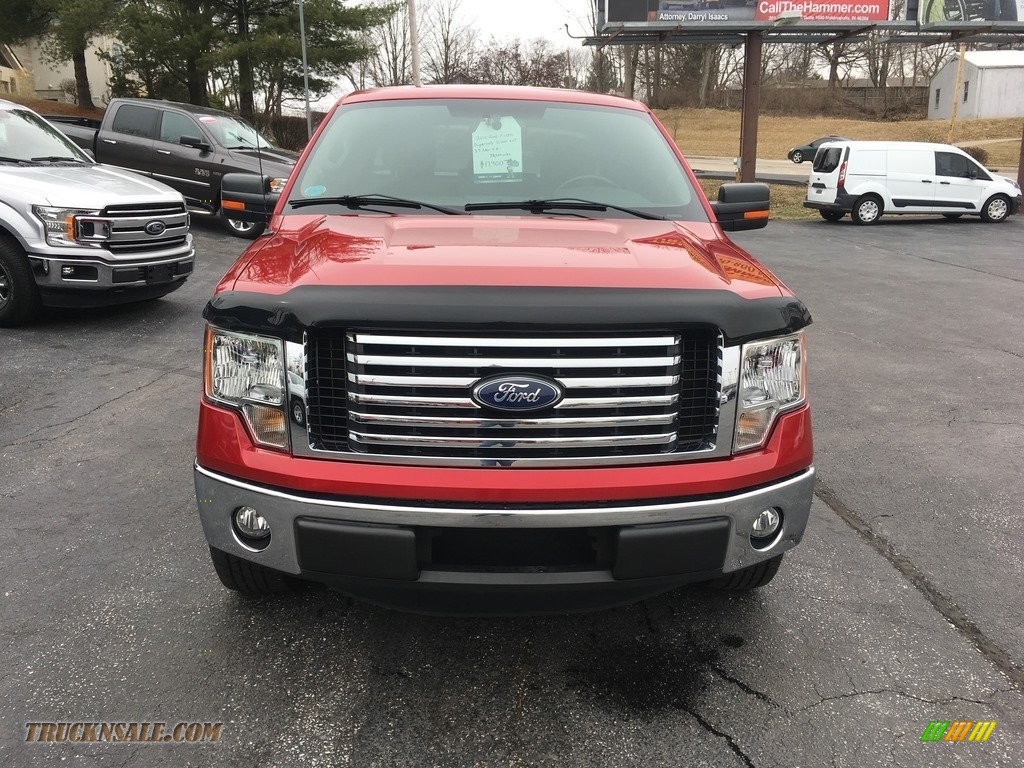 2012 F150 XLT SuperCab - Red Candy Metallic / Steel Gray photo #3
