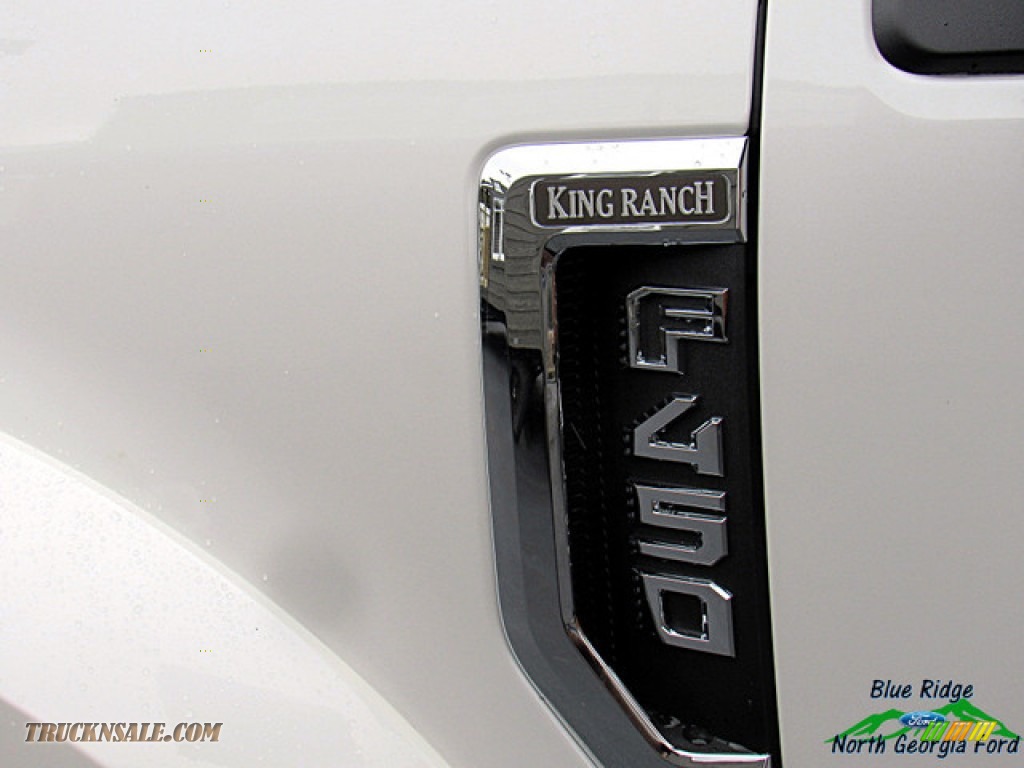 2019 F450 Super Duty King Ranch Crew Cab 4x4 - White Platinum Metallic Tri-Coat / King Ranch Java photo #42