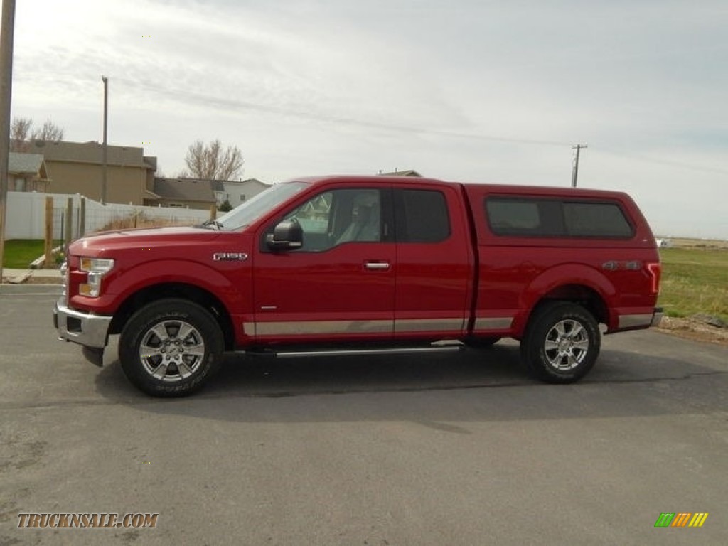 2017 F150 XLT SuperCab 4x4 - Ruby Red / Earth Gray photo #1