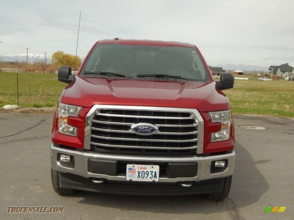 2017 F150 XLT SuperCab 4x4 - Ruby Red / Earth Gray photo #5