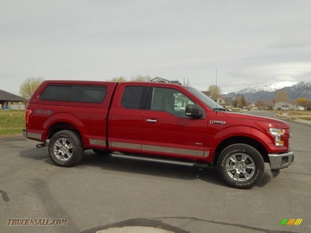 2017 F150 XLT SuperCab 4x4 - Ruby Red / Earth Gray photo #7