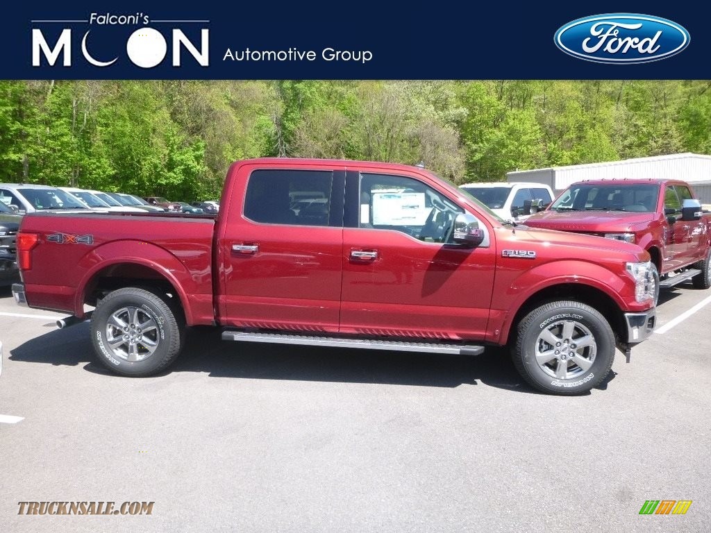 2019 F150 Lariat SuperCrew 4x4 - Ruby Red / Earth Gray photo #1