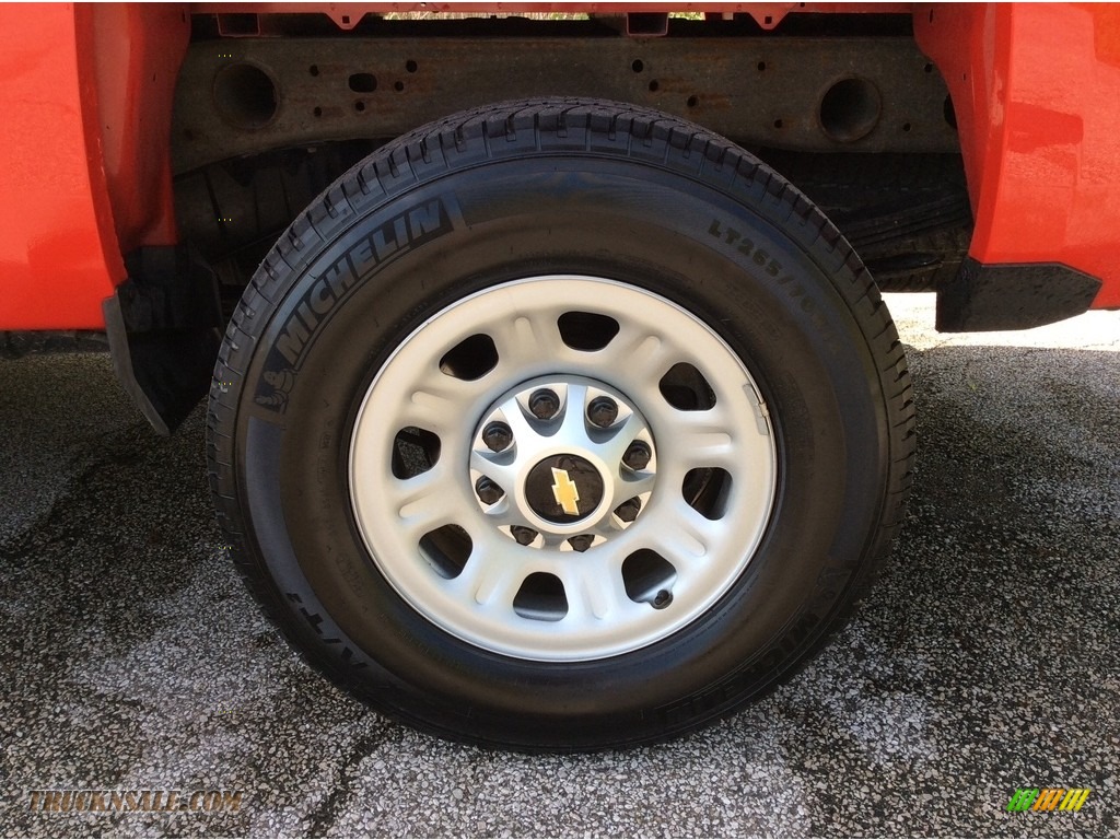 2017 Silverado 2500HD Work Truck Regular Cab 4x4 - Red Hot / Dark Ash/Jet Black photo #12