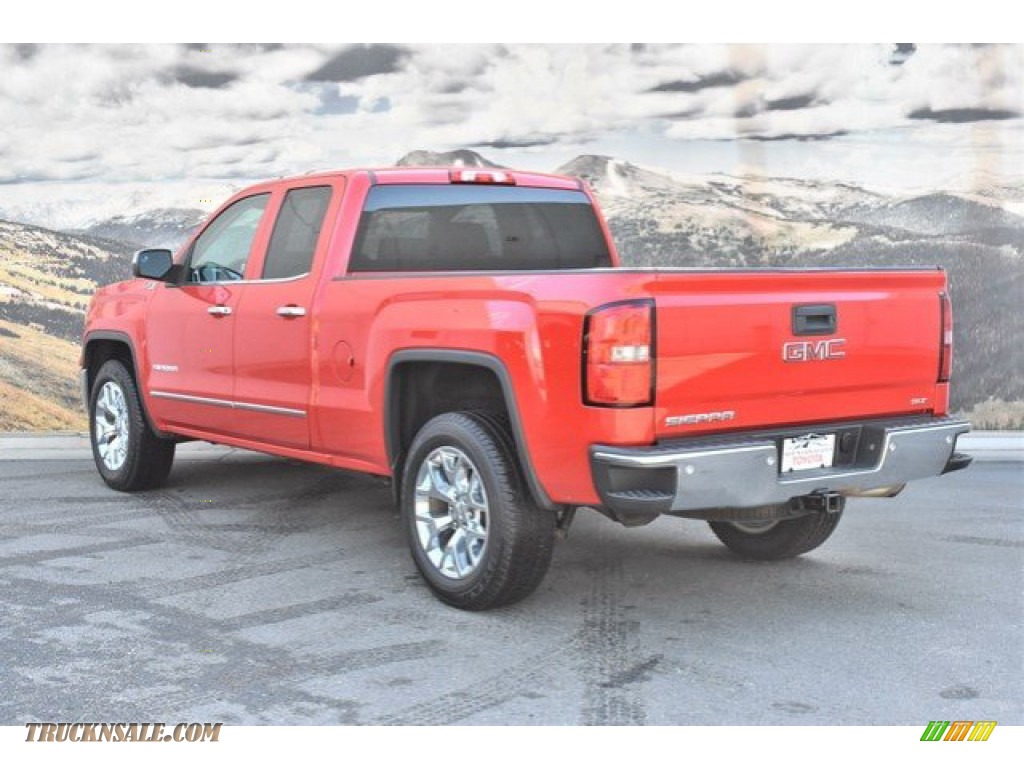 2014 Sierra 1500 SLT Double Cab 4x4 - Fire Red / Cocoa/Dune photo #7
