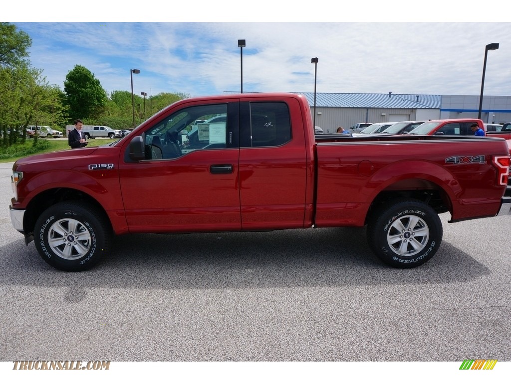 2019 F150 XLT SuperCab 4x4 - Ruby Red / Earth Gray photo #2