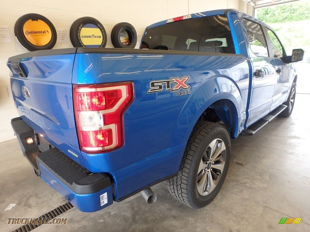 2019 F150 STX SuperCrew 4x4 - Velocity Blue / Sport Black/Red photo #2