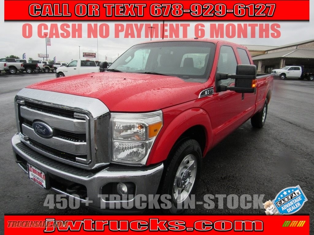 Race Red / Steel Ford F250 Super Duty XLT Crew Cab