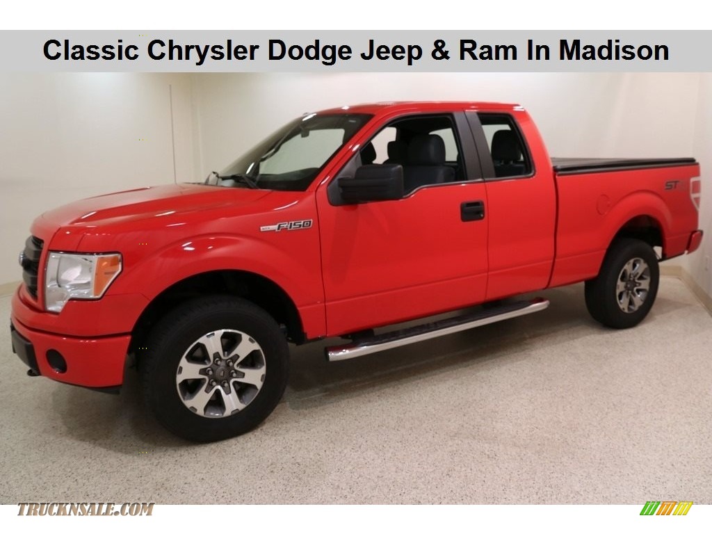 Race Red / Steel Grey Ford F150 STX SuperCab 4x4