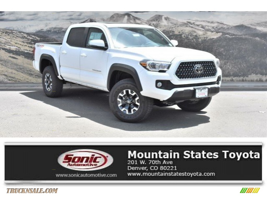 Super White / Cement Gray Toyota Tacoma TRD Off-Road Double Cab 4x4