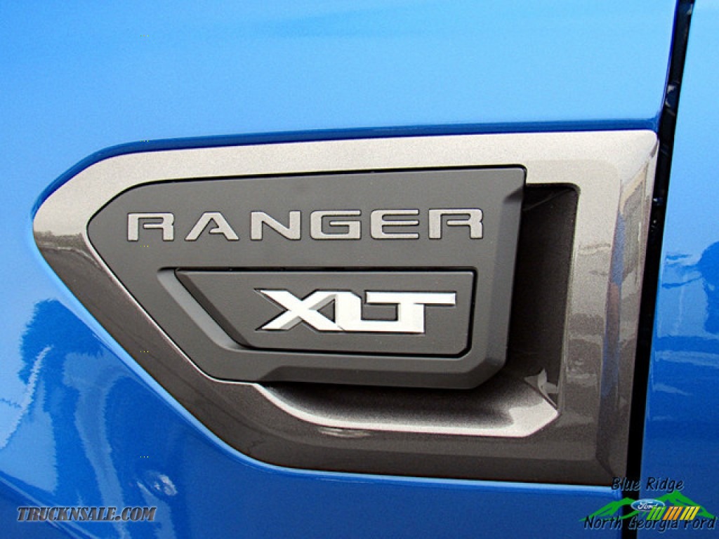 2019 Ranger XLT SuperCrew 4x4 - Lightning Blue Metallic / Medium Stone photo #34