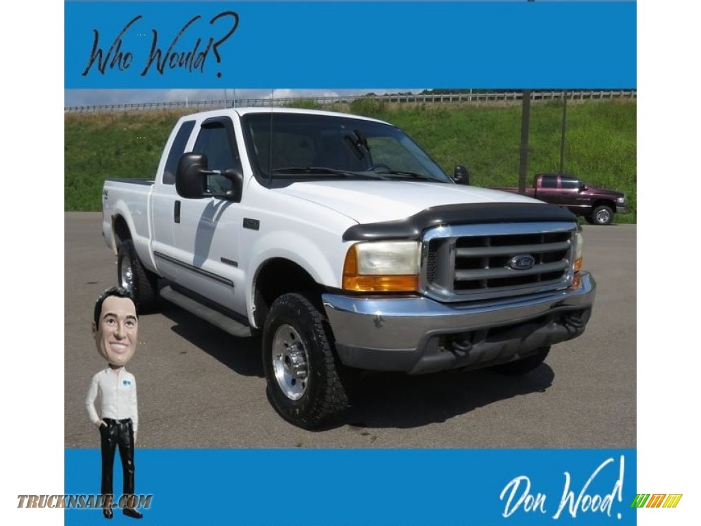 Oxford White / Medium Graphite Ford F250 Super Duty XLT Extended Cab 4x4