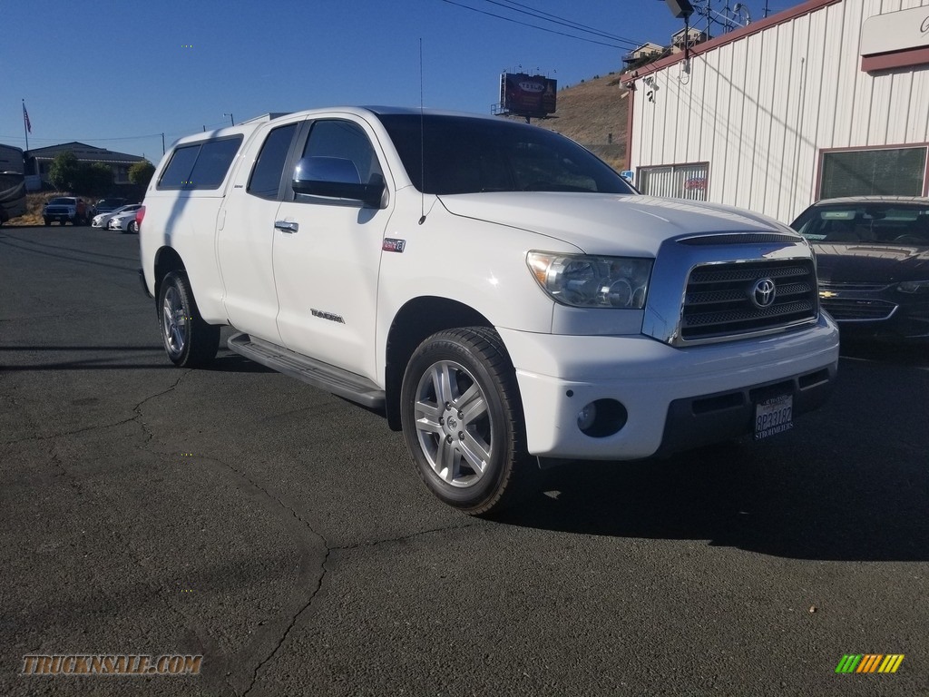 Super White / Beige Toyota Tundra Limited Double Cab 4x4