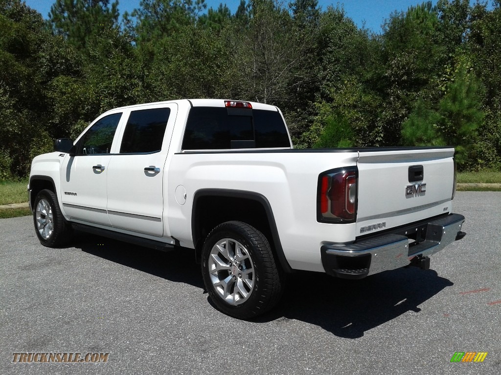 2018 Sierra 1500 SLT Crew Cab 4WD - White Frost Tricoat / Cocoa/­Dune photo #8