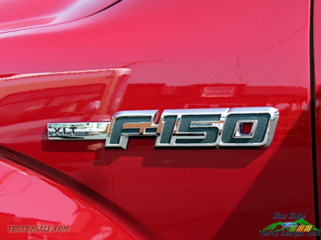 2013 F150 XLT SuperCrew 4x4 - Ruby Red Metallic / Steel Gray photo #36