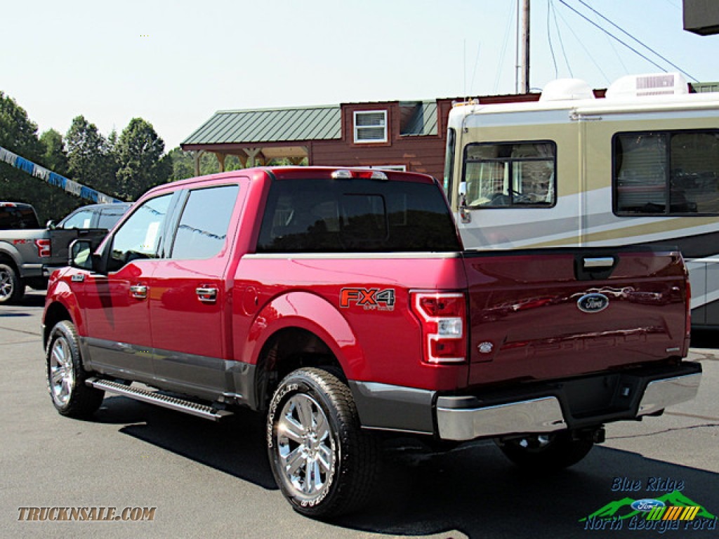 2019 F150 XLT SuperCrew 4x4 - Ruby Red / Earth Gray photo #3