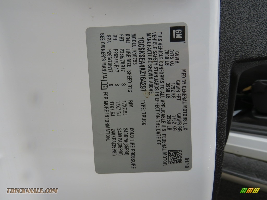 2010 Silverado 1500 LT Extended Cab 4x4 - Summit White / Dark Titanium photo #34