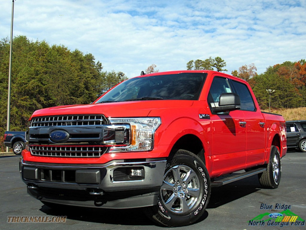 2019 F150 Lariat SuperCrew 4x4 - Race Red / Earth Gray photo #1