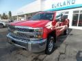 Chevrolet Silverado 2500HD Work Truck Double Cab 4WD Red Hot photo #3