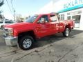 Chevrolet Silverado 2500HD Work Truck Double Cab 4WD Red Hot photo #4