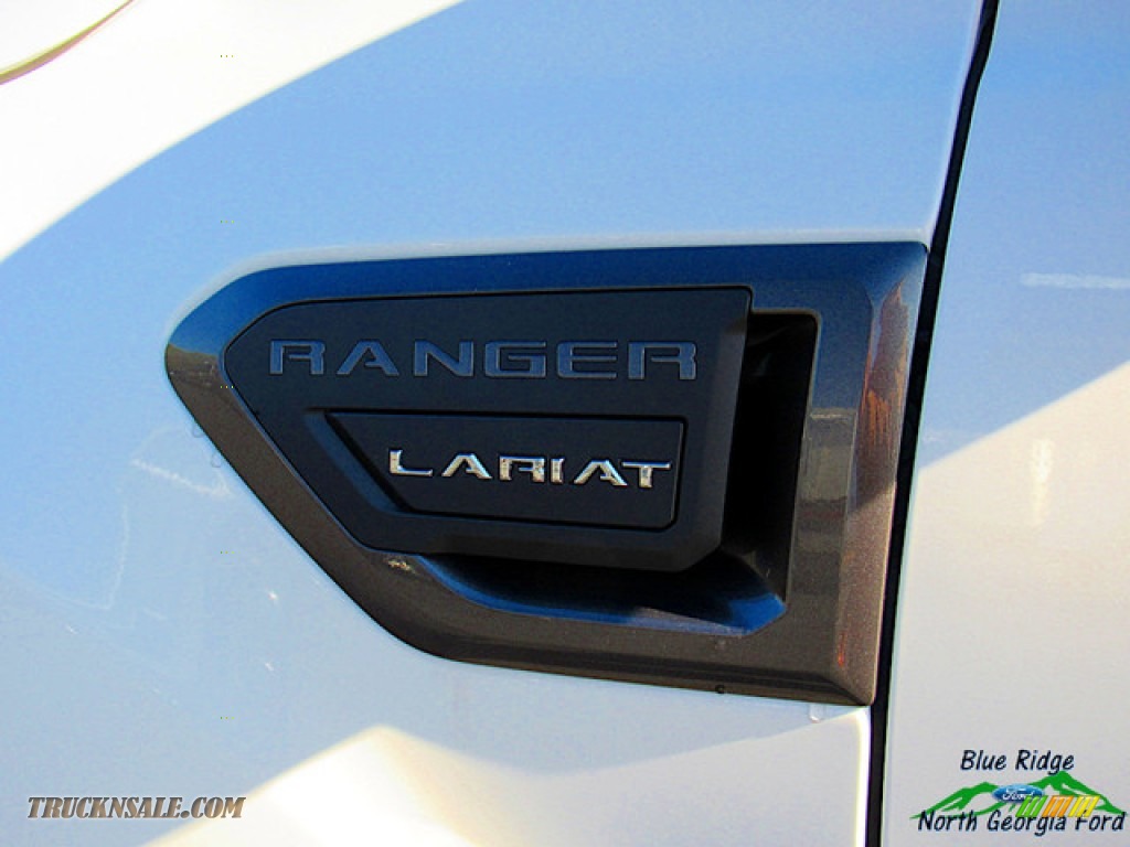 2019 Ranger Lariat SuperCrew 4x4 - White Platinum Tri-Coat / Medium Stone photo #31