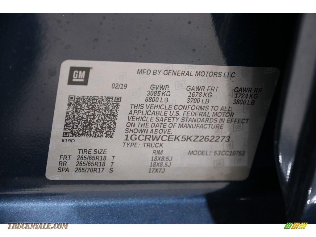 2019 Silverado 1500 LT Double Cab - Northsky Blue Metallic / Jet Black photo #21