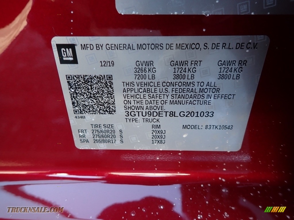 2020 Sierra 1500 SLT Crew Cab 4WD - Red Quartz Tintcoat / Jet Black photo #11