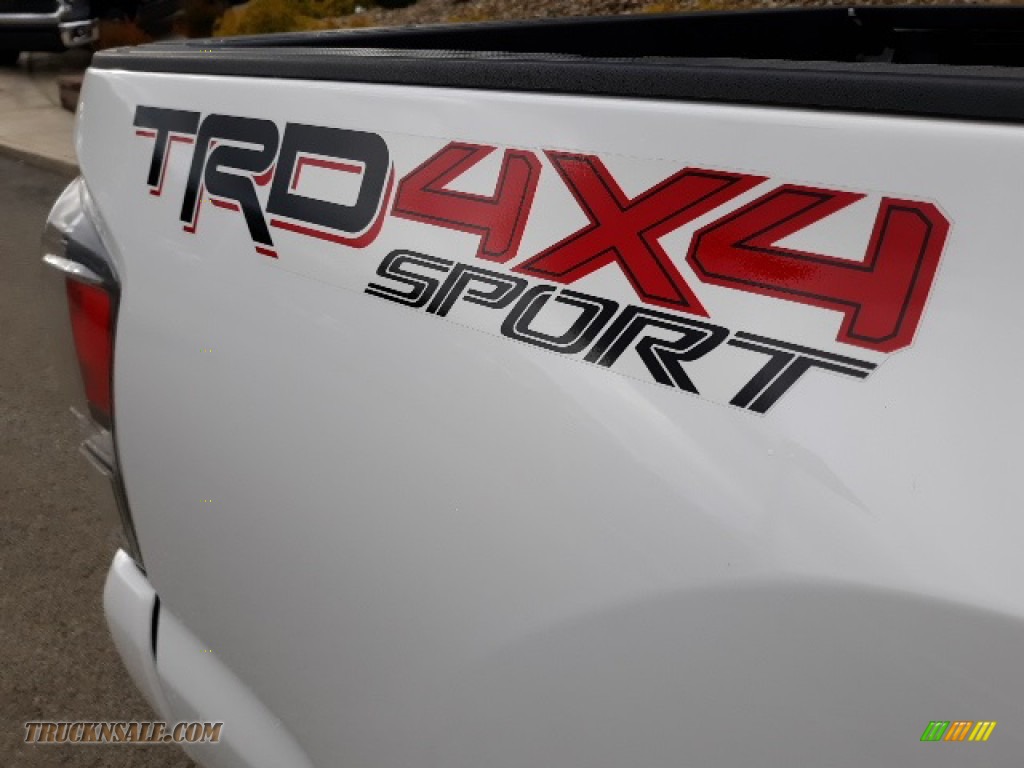 2020 Tacoma TRD Sport Double Cab 4x4 - Super White / TRD Cement/Black photo #15