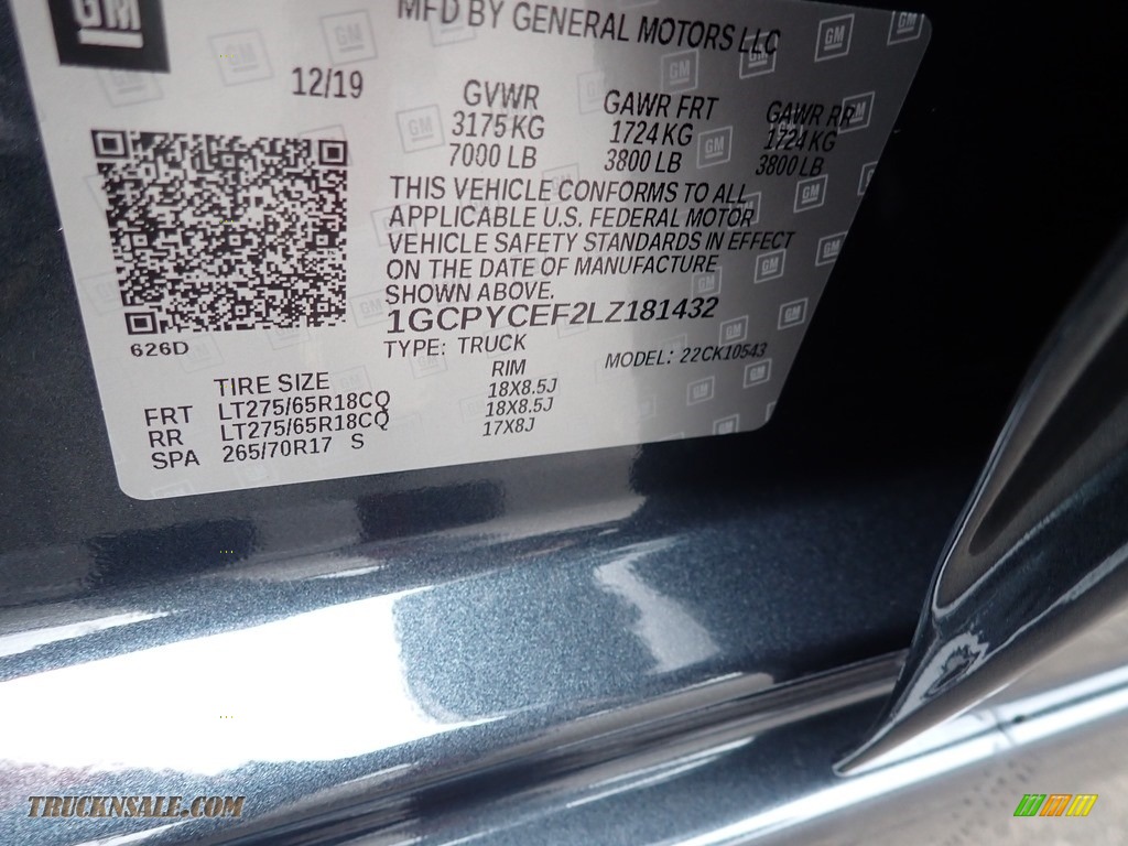 2020 Silverado 1500 Custom Trail Boss Crew Cab 4x4 - Shadow Gray Metallic / Jet Black photo #16