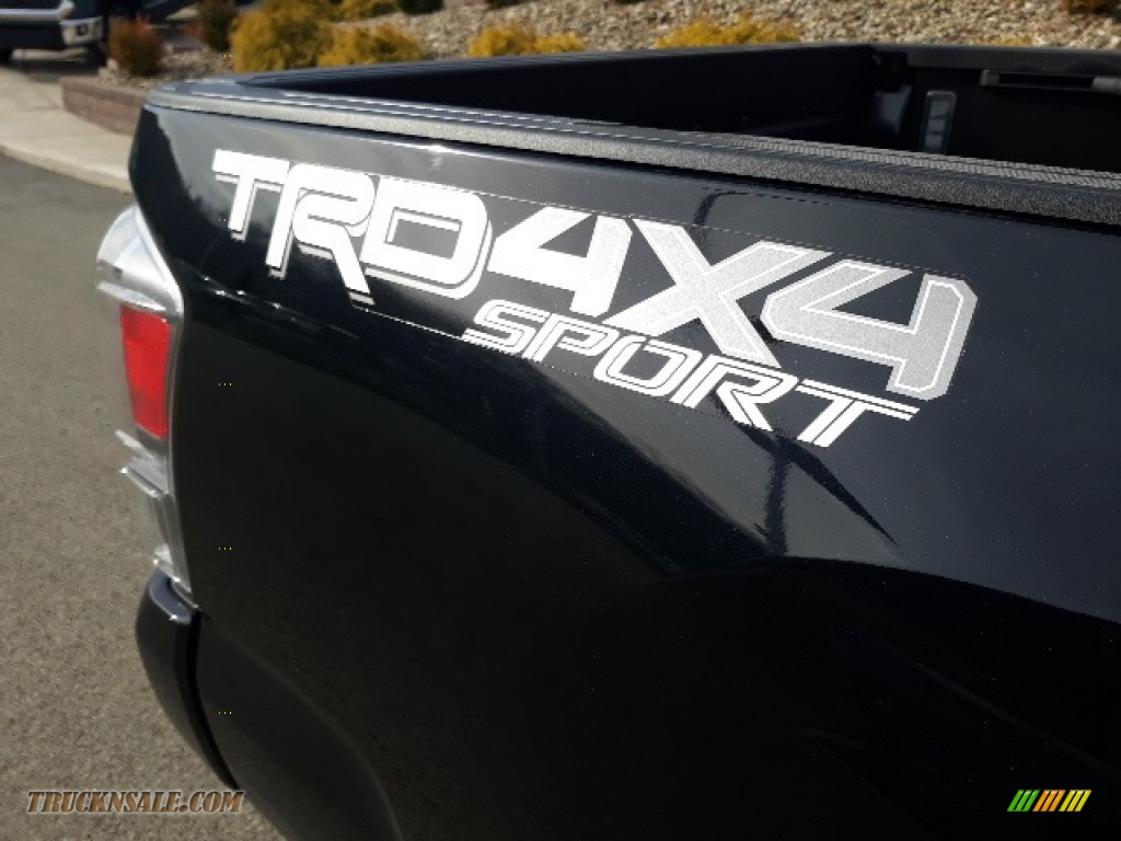 2020 Tacoma TRD Sport Double Cab 4x4 - Midnight Black Metallic / TRD Cement/Black photo #36