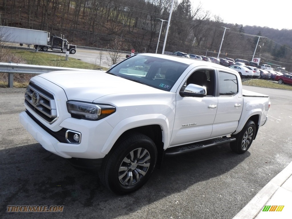 2020 Tacoma Limited Double Cab 4x4 - Blizzard White Pearl / Hickory photo #8