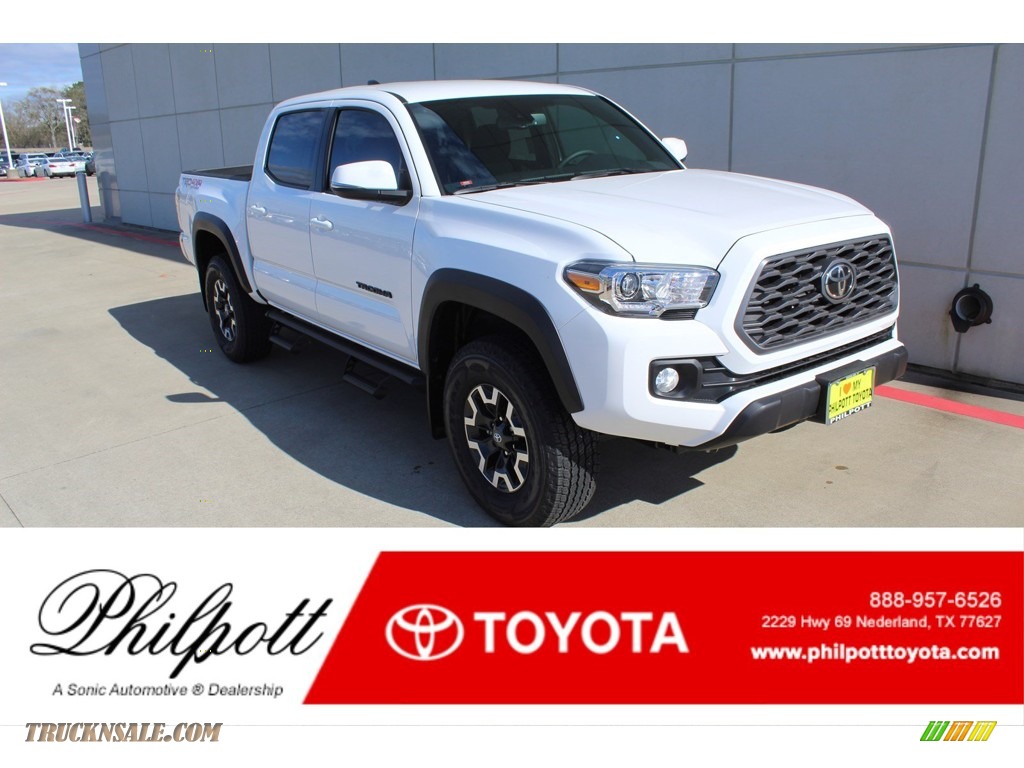 2020 Tacoma TRD Off Road Double Cab 4x4 - Super White / Cement photo #1